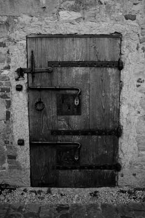 A locked doorの写真素材