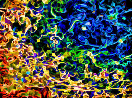Abstract, colorful artistic background. Mosaic illustration.