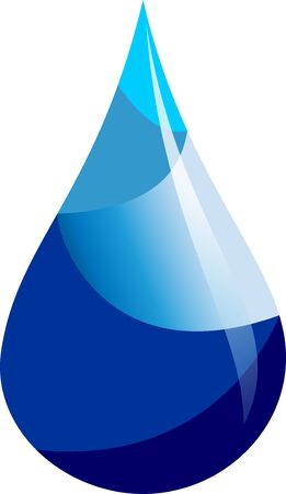 Abstract Water Drop illustration, isolated on a white background.の写真素材