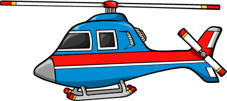 Rescue Helicopter Vector Illustrationのイラスト素材