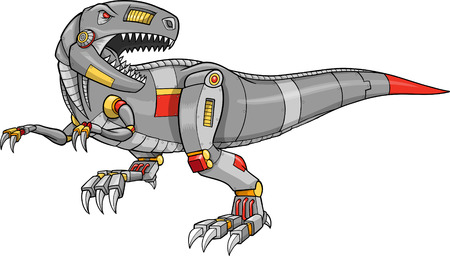 Illustration of a Robot T-Rex Dinosaurのイラスト素材