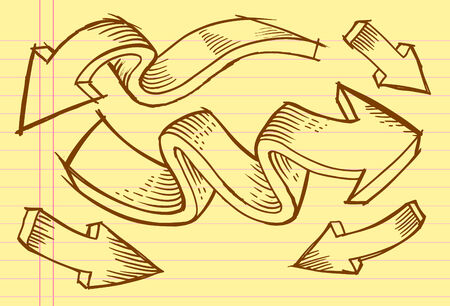 Sketchy Doodle Arrows  Illustration のイラスト素材