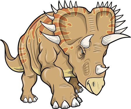 Vector Illustration of a Triceratops Dinosaur のイラスト素材