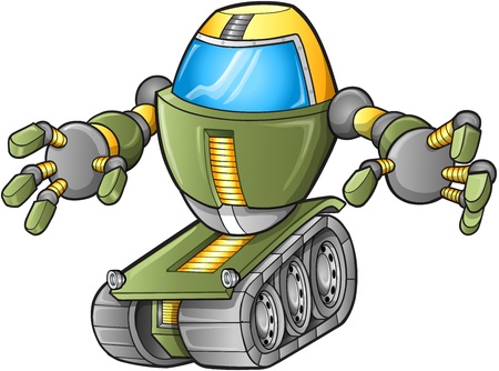 Evil Robot Tank Vectorのイラスト素材