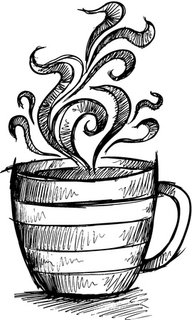 Sketch Doodle Coffee Cup Illustration Artのイラスト素材
