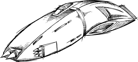 Spaceship UFO Sketch   のイラスト素材