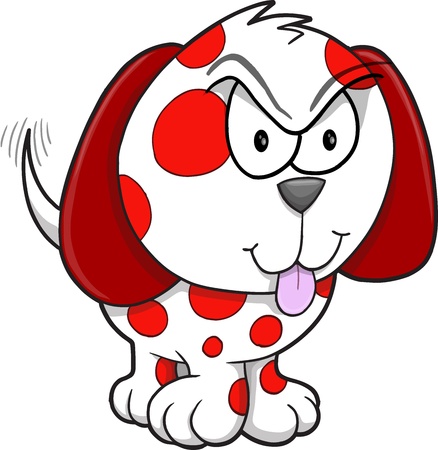 Angry Puppy Dog Vector Illustration Artのイラスト素材