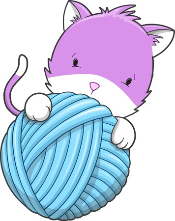 Cute Kitten Cat Pet Vector Illustration Artのイラスト素材