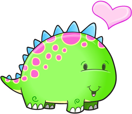 Cute Dinosaur Vector Illustration Artのイラスト素材