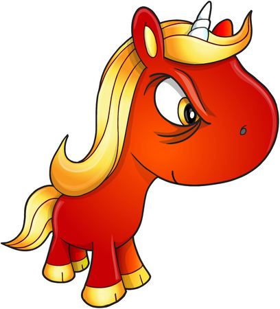 Bad Unicorn Vector Illustration Artのイラスト素材