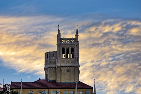 Chapel among the cloudsの写真素材