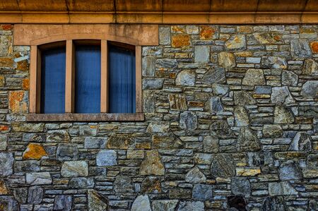 Stone walls with windows
