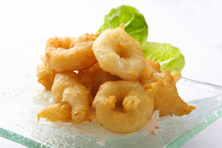Deep Fry Squidの写真素材