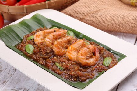 Stink Beans with Shrimp Recipeの写真素材