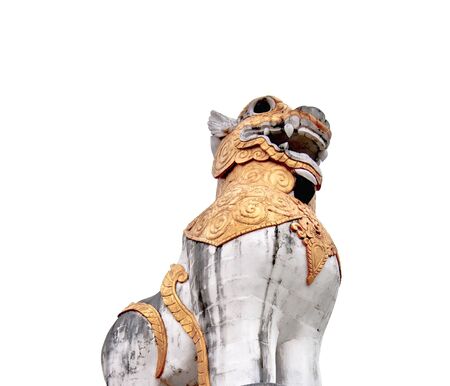 A large statue of a tiger