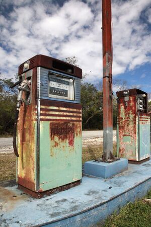 Icon of an era about to be extinct - Vintage gas station 1の写真素材