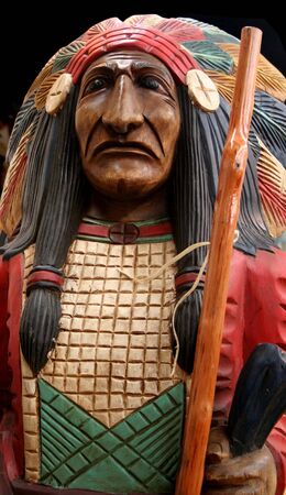 Big chief wood carving 1の写真素材