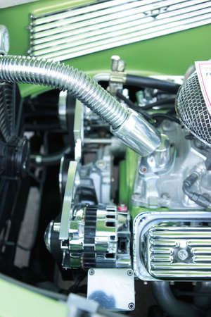 Gasoline powered sports hotrod engineの写真素材