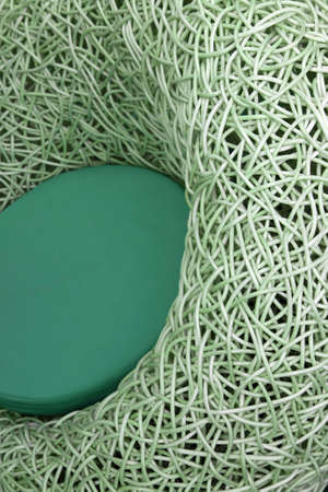 Green wicker backgroundの写真素材