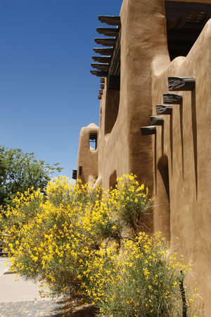 Pueblo style wall