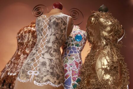 Vintage mannequins fashion presentation conceptの写真素材