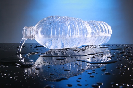 Cold bottled water
