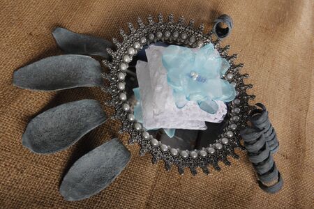 Wedding ring fabric cupsの写真素材