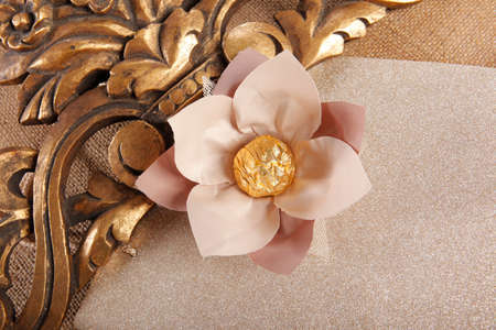 Fabric flower bon-bon presentation の写真素材