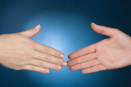woman's hands ready to handshakeの写真素材
