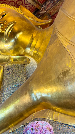 Reclining Buddha at Wat Pho, Bangkok, Thailand.