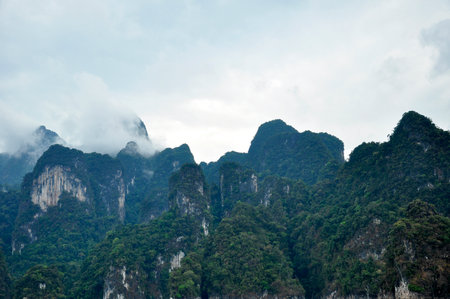 Limestone mountains in khao sok national park, Surat Thani, Thailand