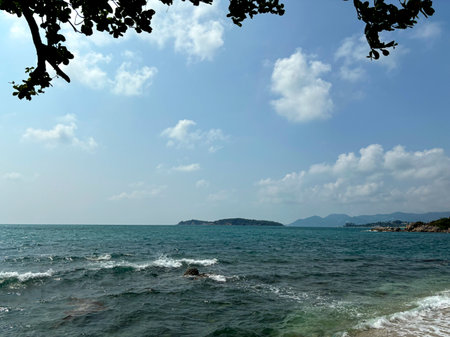View of the sea and sky fHanuman Bay, Koh Samui, Thailand