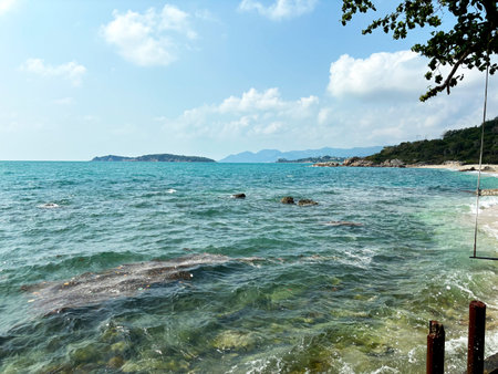 Beautiful seascape on the island of Koh Samui, Hanuman Bay, Thailand