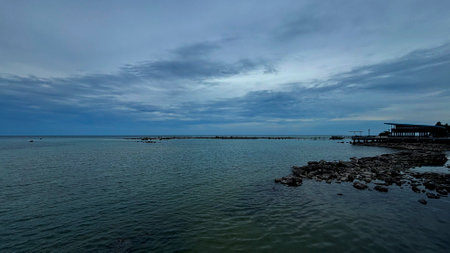 Beautiful view of the sea and sky in the dusk, Koh Samui, Thailand