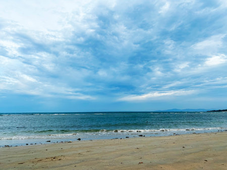 Tranquil Dusk View at Lamai Beach near Hin Ta and Hin Yai Rocks, Koh Samui, Thailand