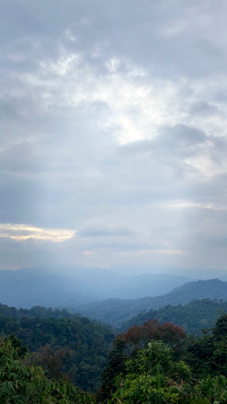 Mountain view of Kaeng Krachan National Park, Phetchaburi, Thailandの写真素材