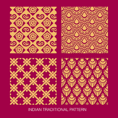 Indian pattern collection. のイラスト素材