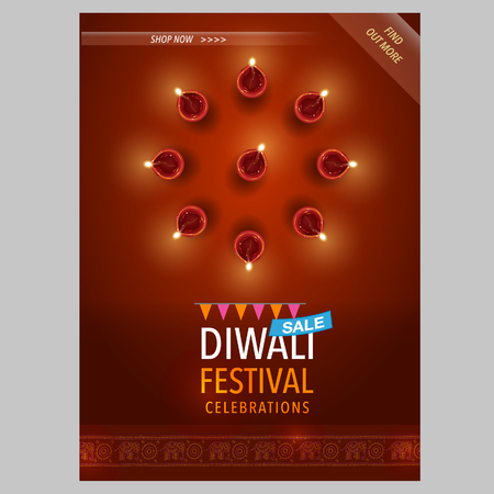 Diwali festival backgroundのイラスト素材