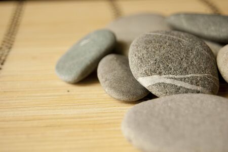 Smooth grey washed river stones