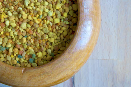 alternative medicine represented by framed mortar and pollen grainの写真素材