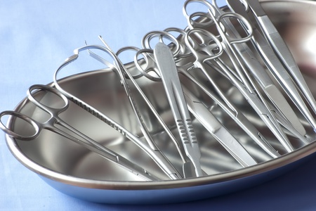 medical equipment  in kidney trayの写真素材