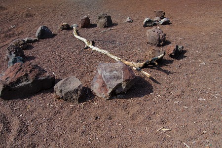 volcanic rocks from the french national park in Auvergneの写真素材