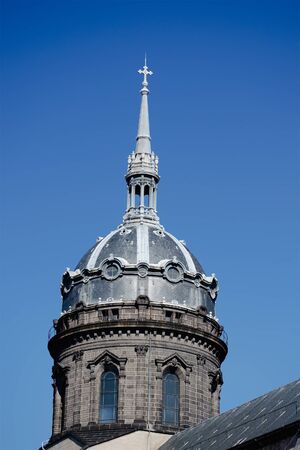 architectural detail of church Notre Dame de l`Assomption from Clermont ferrardの写真素材