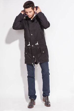 Elegant young handsome man. Studio fashion portrait.の写真素材