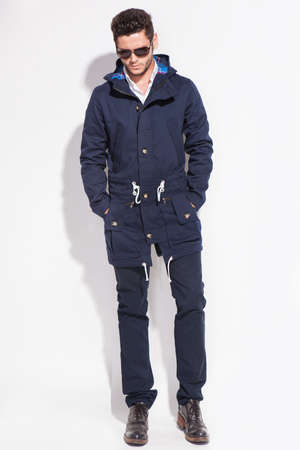 Elegant young handsome man. Studio fashion portrait.の写真素材