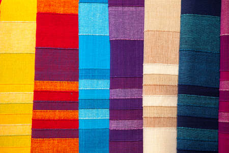 fabric plaid Cotton of colorful background and abstract textureの写真素材