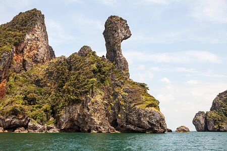 idyllic view of island in krabi, thailandの写真素材