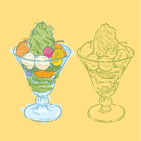 ice creamのイラスト素材