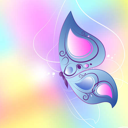 illustration with a butterfly のイラスト素材