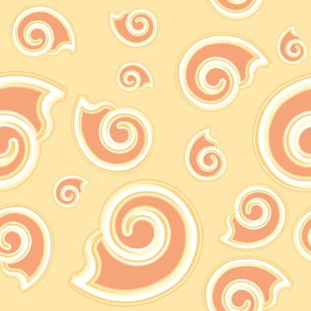 cartoon beige seamless texture of a shellのイラスト素材